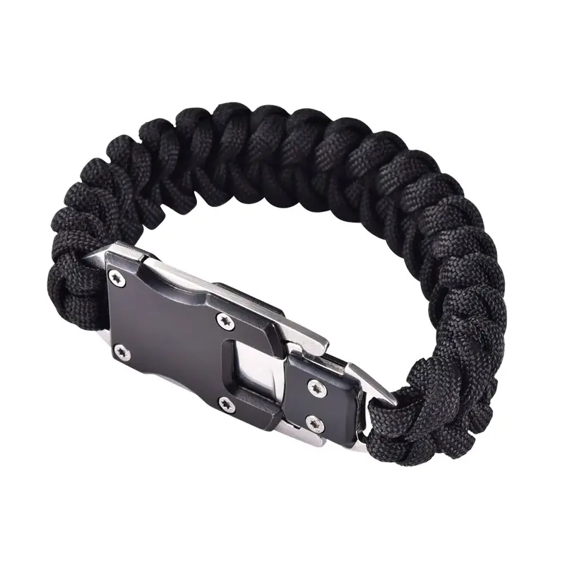 Mad Man Black Paracord Survival Bracelet 1