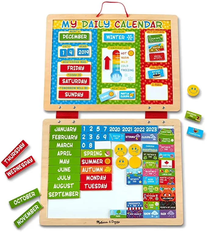 Melissa & Doug Magnetic Daily Calendar For Kids 1