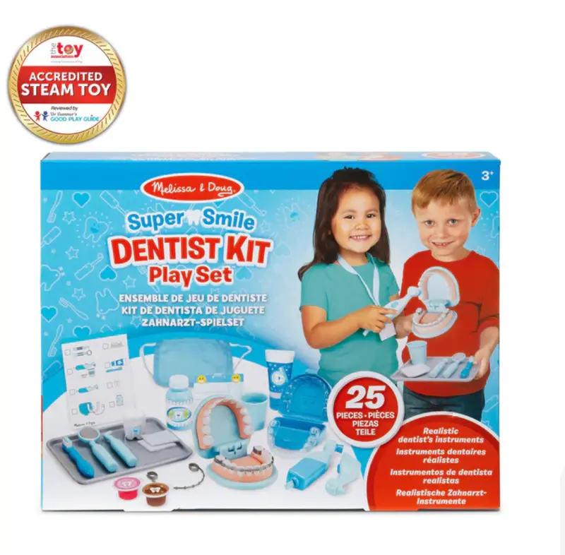 Melissa & Doug Super Smile Dentist Play Set – Oral Health Pretend Play Toy 1