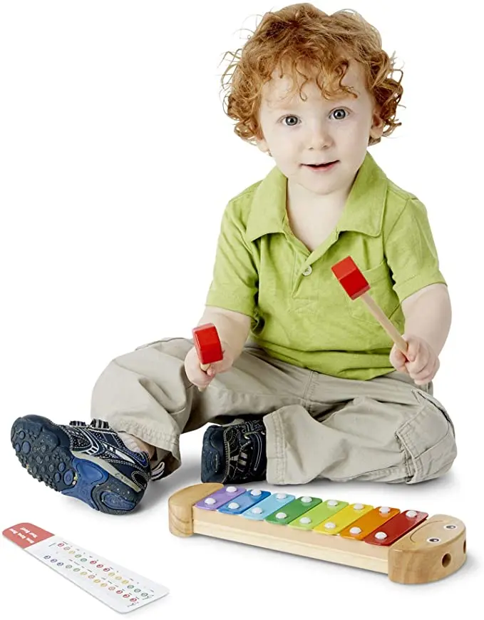 Melissa & Doug Wooden Caterpillar Xylophone Musical Toy 1