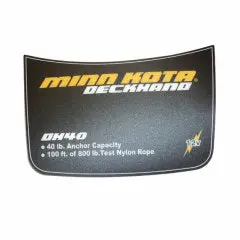 Minn Kota Deckhand 40 Top Cover Decal (Part #2375505) 1