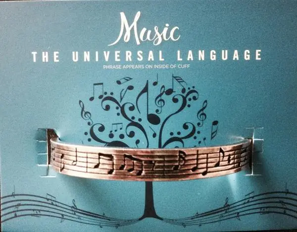 Musical Notes Design Cuff Bracelet 1
