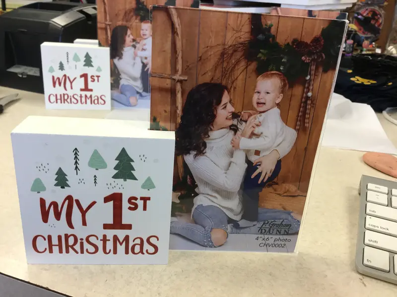 'My First Christmas' Wooden Picture Frame – Holds 4X6 Photos 1