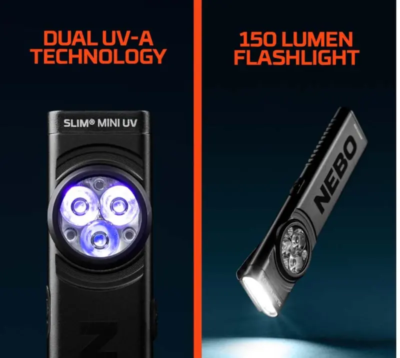 Nebo Slim Mini Uv Pocket Light – Dual-Function Rechargeable Led With Uv Mode 1