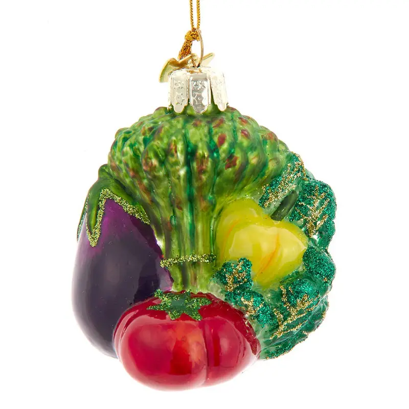 Noble Gems Vegetable Arrangement Ornament – 2.75-Inch Glass Holiday Decoration 1