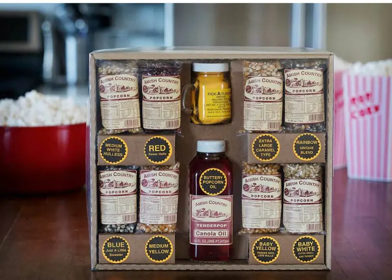 Open-Front 4 Oz Gift Box – Handcrafted Amish Country Popcorn 1