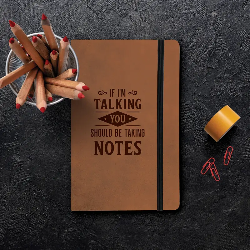 P. Graham Dunn If I'M Talking Faux Leather Journal Notebook 1