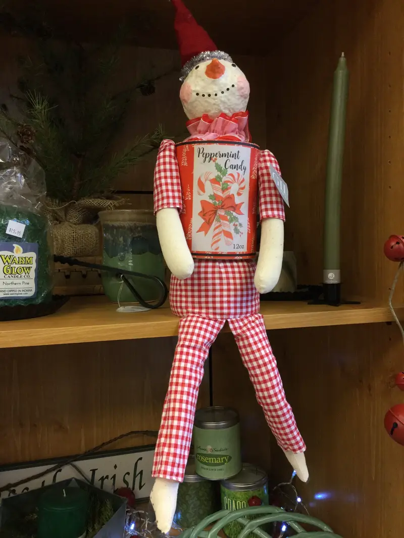 Paddy Peppermint Candy Tin Featuring Snowman Figurine – Holiday Treat Container 1