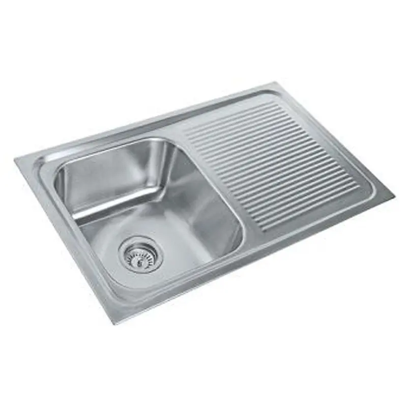 Parryware Coral Single-Bowl Sink With Integrated Drain Board, Folded Edge & Gloss Finish – C855681 1