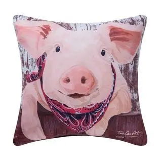 Pig-Themed Indoor/Outdoor Decorative Pillow 1