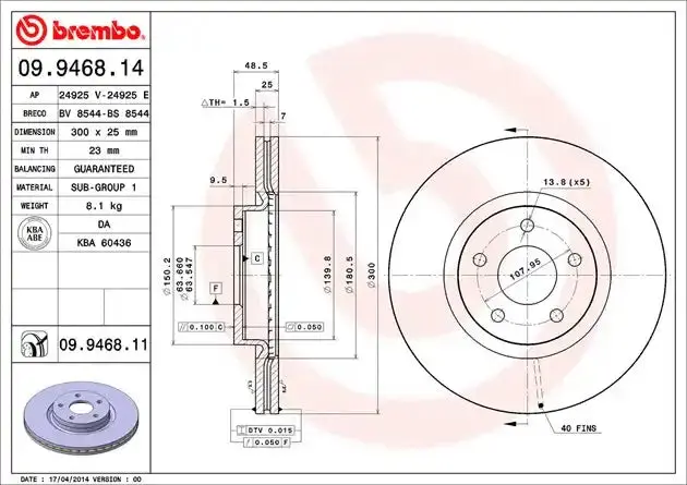 Premium Oem-Style Disc Brake Rotor – Direct Replacement Fit 1