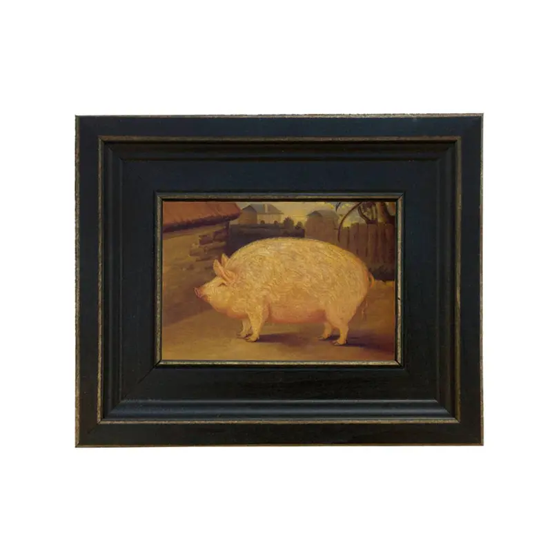 Prize Sow Pig Oil Painting Print – Circa 1840 Farm Art Canvas By Madison Bay Co. 1