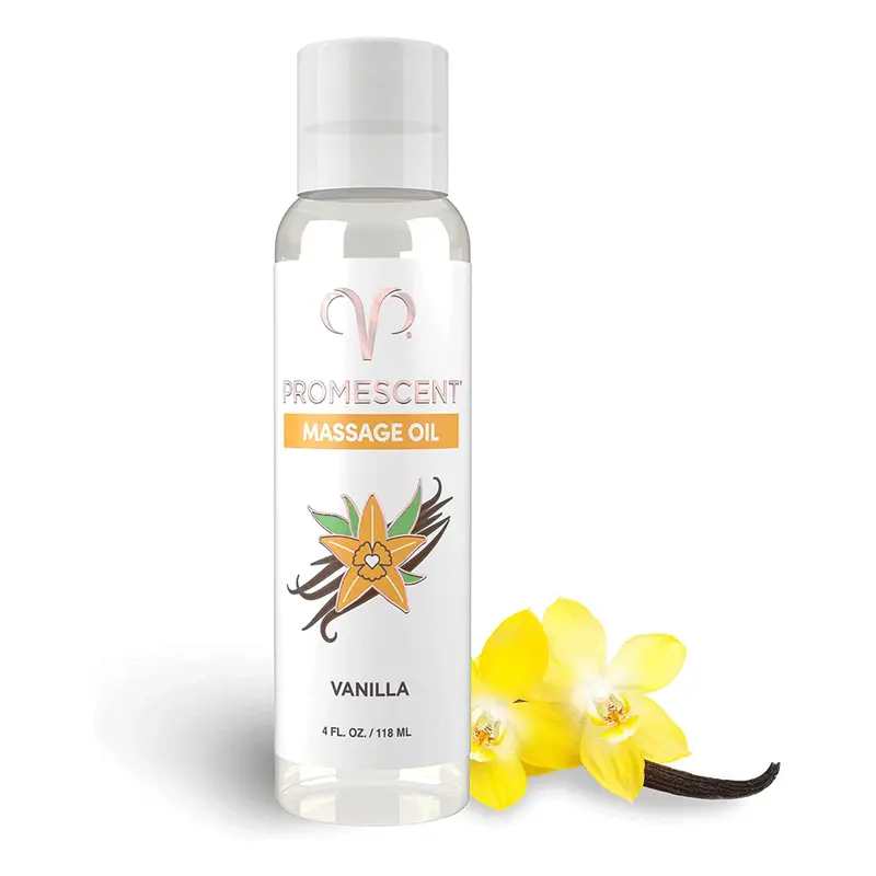 Promescent Vanilla-Infused Massage Oil – 4 Fl Oz 1