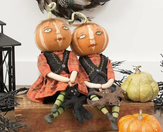 Pumpkin Head Halloween Doll – Joe Spencer Hand-Painted Figure 1
