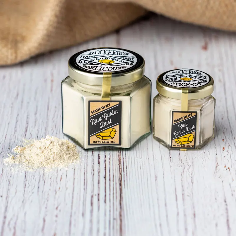 Raw Garlic Dust – Bold, Unprocessed Seasoning By Rockerbox Spice Co. (Large Jar) 1