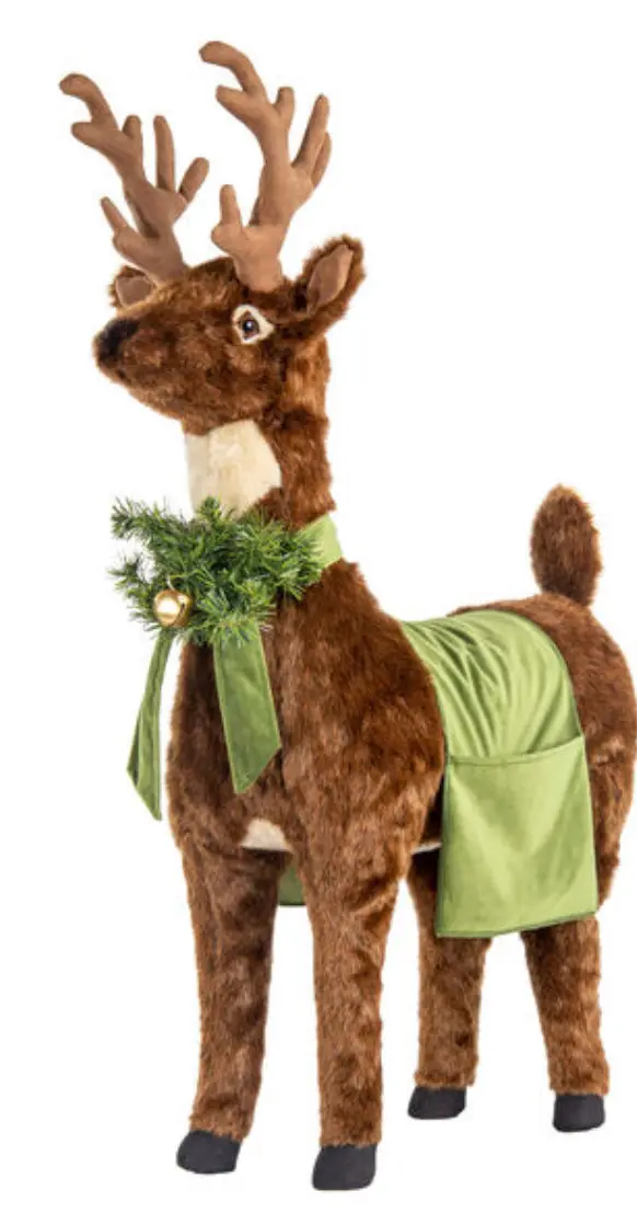 Reindeer Footrest With Natural Green Trim 1
