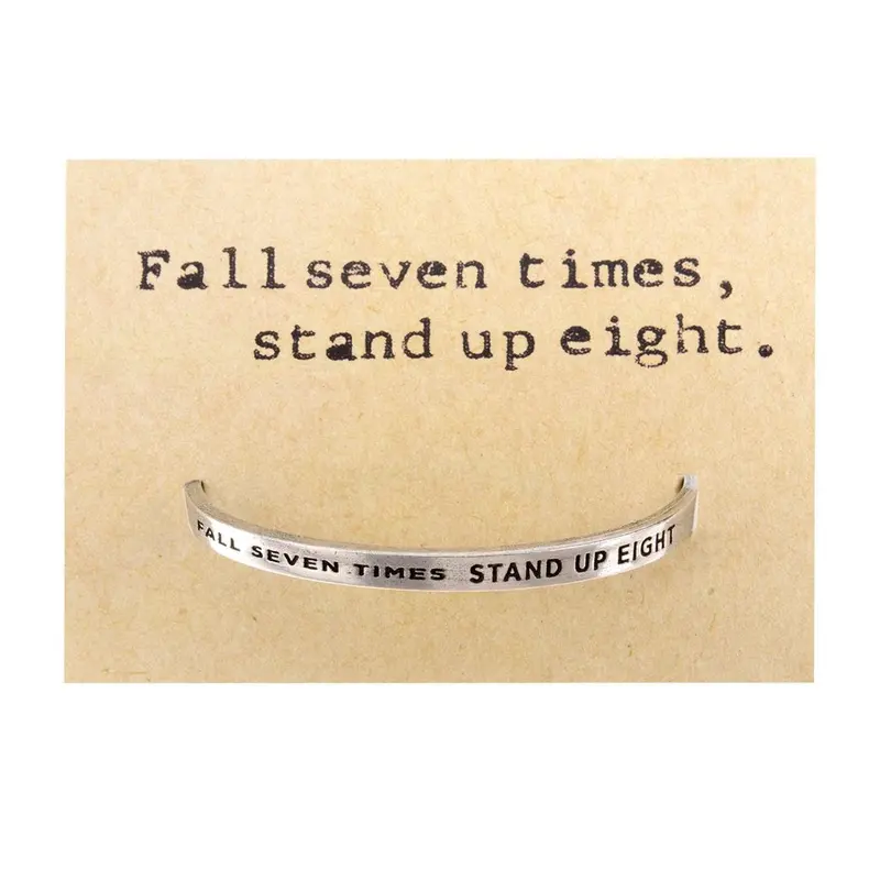 Resilience Cuff Bracelet – 'Fall Seven Times, Stand Up Eight' 1