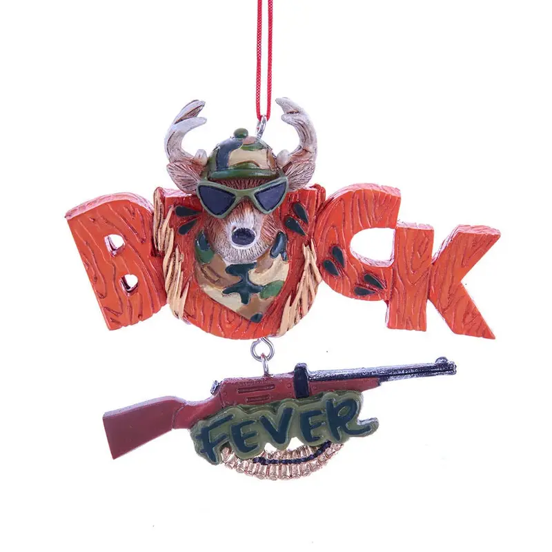 Resin Buck Fever Hanging Ornament – 3.375-Inch Hunting-Themed Accent 1
