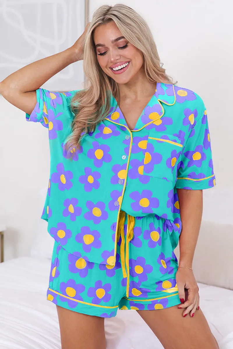 Retro-Inspired Matching Pajama Set 1