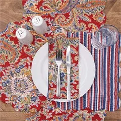 Rhapsody Paisley Table Runner – Elegant Cotton Fabric 1