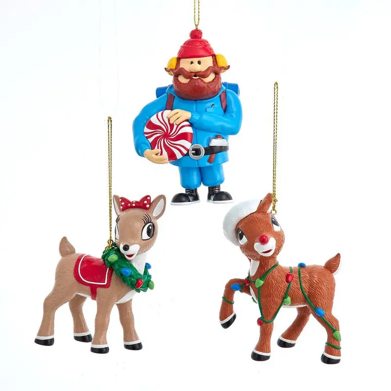 Rudolph The Red-Nosed Reindeer Assorted Ornaments – Kurt S. Adler (3-Pack) 1
