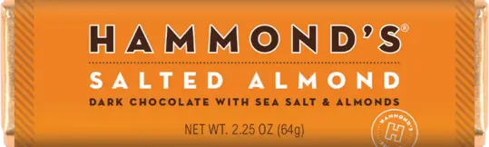Salted Almond Dark Chocolate Bar – 2.25 Oz 1