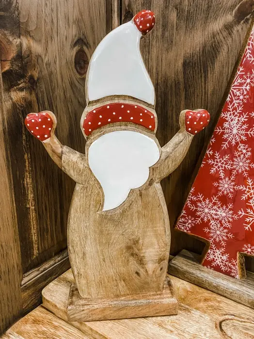 Santa Shelf Sitter With Knit Mittens – 14.5-Inch Festive Holiday Decor 1