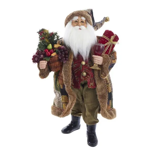 Santa-With-Tree-And-Gifts Tabletop Holiday Scene 1