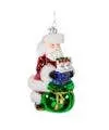 Santa With Vaccine Gift Bag Ornament – Noble Gems 5-Inch Whimsical Holiday Design 1