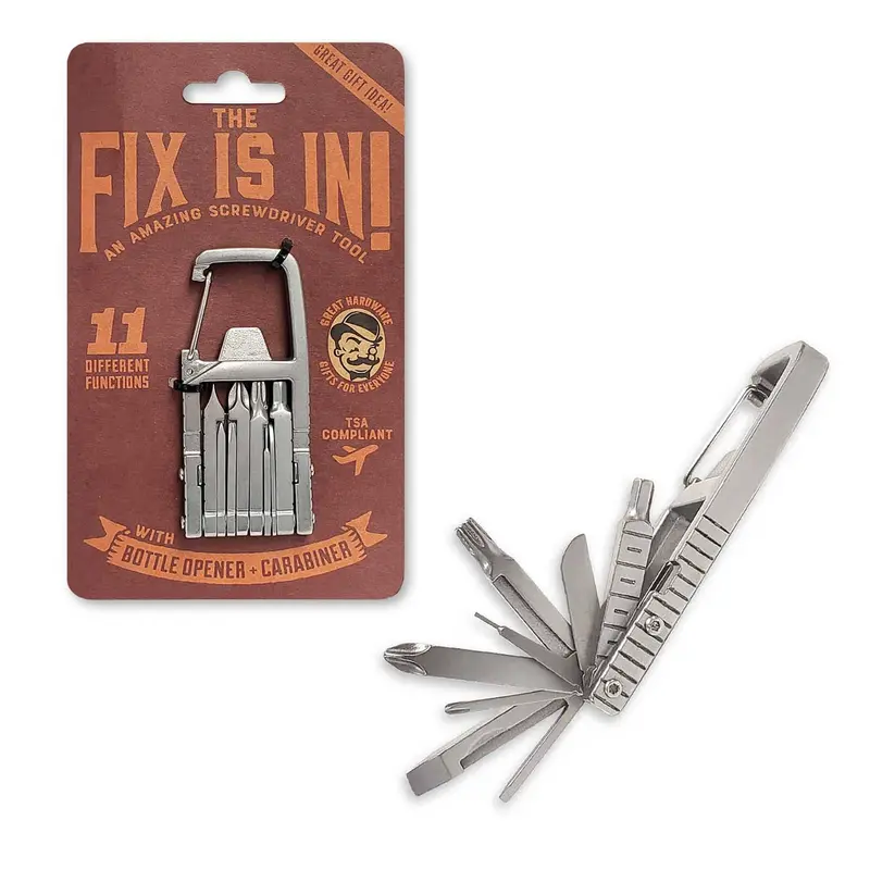 Screwdriver Multi-Tool With Carabiner – "The Fix Is In!" 1
