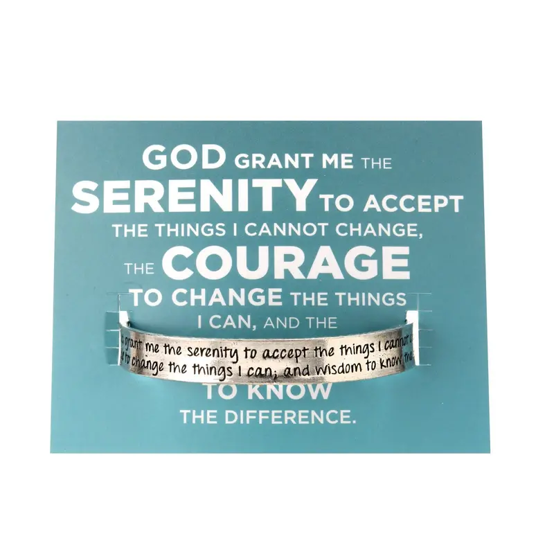 'Serenity Prayer' Faith-Based Quotable Cuff Bracelet 1