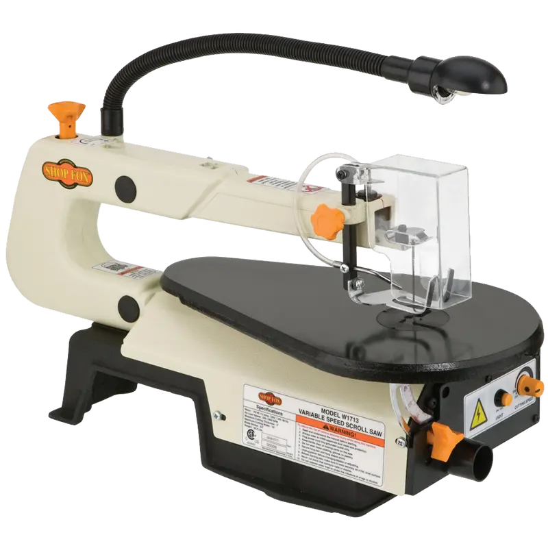 Shop Fox W1713 Heavy-Duty 16-Inch Scroll Saw – Variable Speed & Blade Tension Control 1