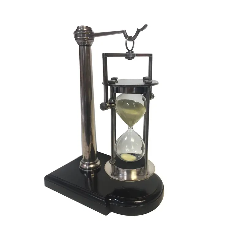 Silver-Finished 30-Minute Hourglass With Display Stand 1