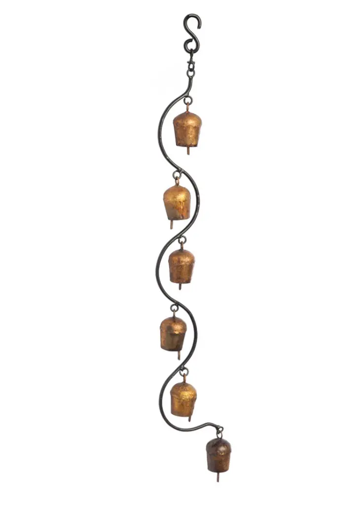 Six-Bell Metal Hanging Garland For Outdoor Or Indoor Use 1