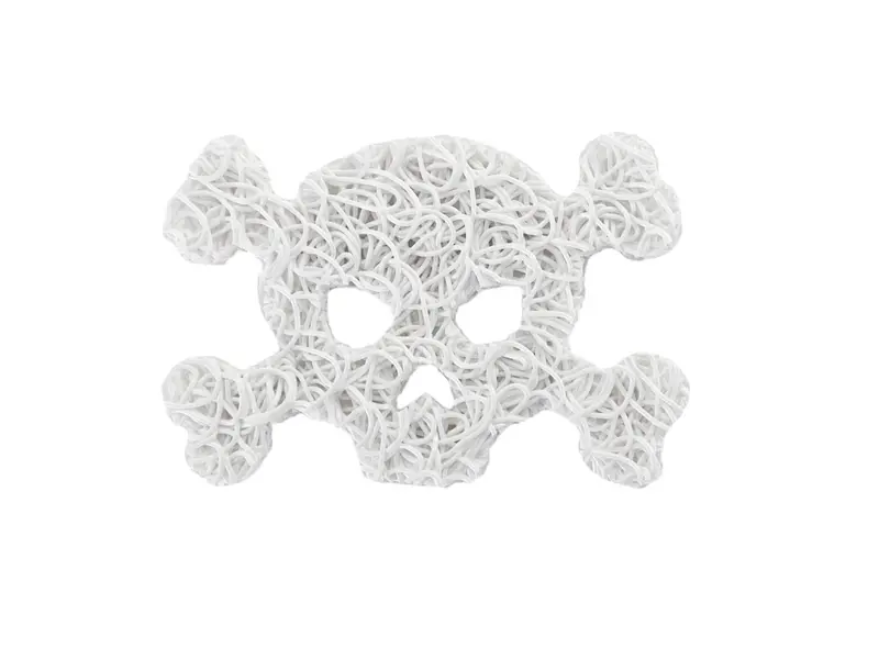 Skull & Crossbones Themed Soap Lift – White Soap Saver With Drainage Design 1