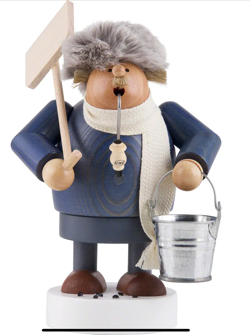 Snow Shoveler Incense Smoker – Detailed Winter-Themed Figurine, 7" (19 Cm) 1