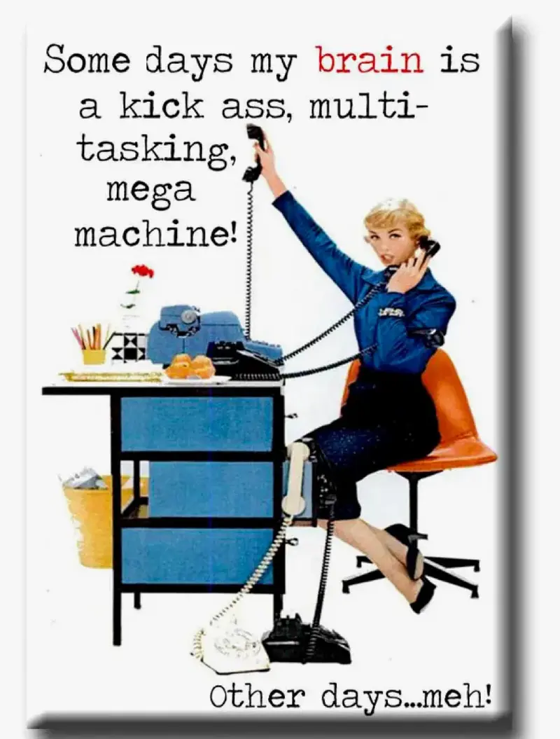 Some Days My Brain Is A Mess – Witty Magnetic Reminder By Fly Paper 1