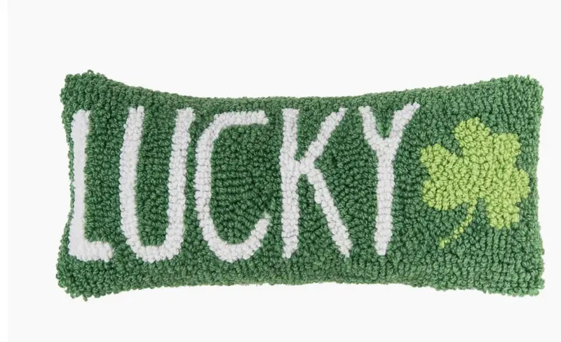 St. Patrick’S Day Lucky Clover Throw Pillow – 6X12X3 Inches 1