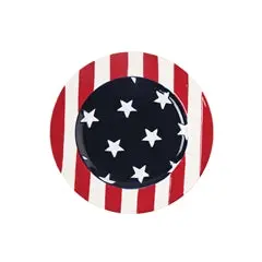Stars And Stripes Salad Plate – Patriotic Ceramic Dishware 1