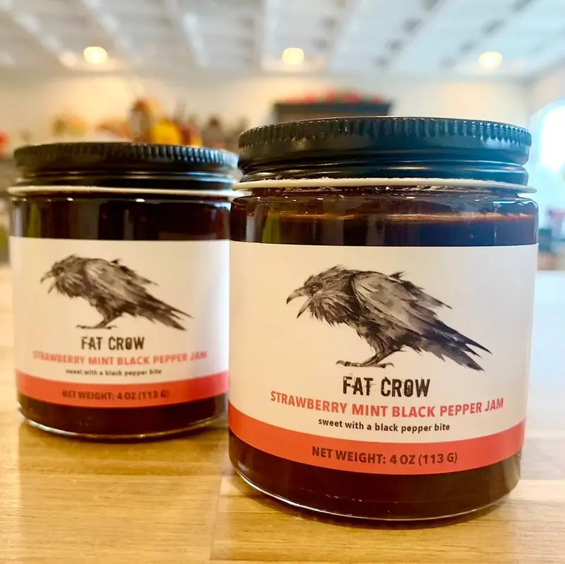 Strawberry Mint Black Pepper Mini Jam Jar – Artisanal Flavor Blend 1