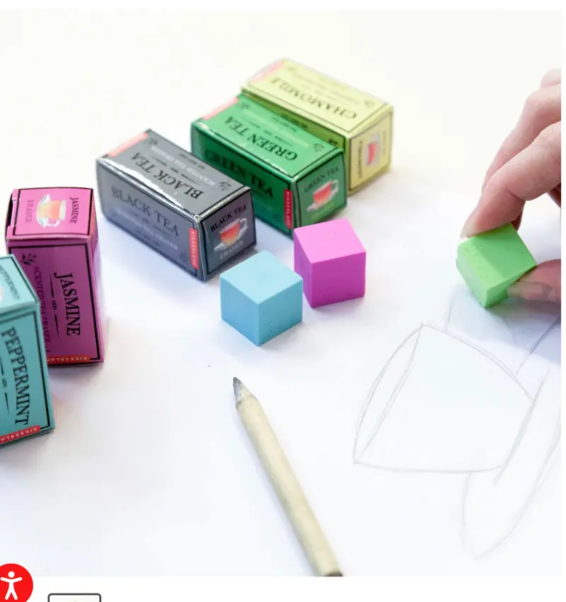 Tea-Infused Scented Erasers (5-Piece Set) 1