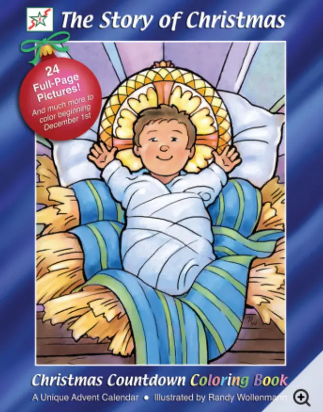 The Story Of Christmas: Illustrated Coloring & Daily Countdown Book 1