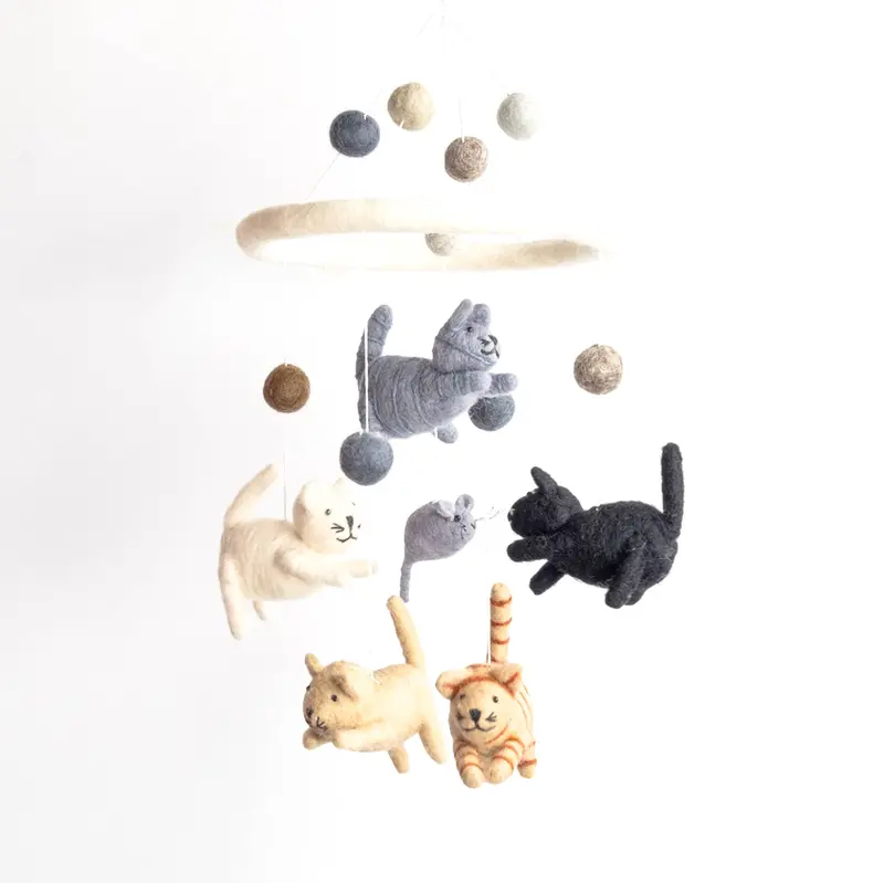 The Winding Road Cat And Mouse Baby Mobile – Interactive Nursery Hanging Decor 1