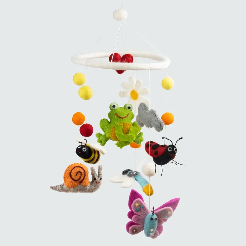 The Winding Road Springtime Garden Friends Mobile – Floral-Themed Nursery Hanging Decoration 1
