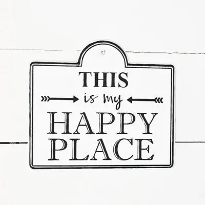 'This Is My Happy Place' Wall Sign – Retro Tin Design 1