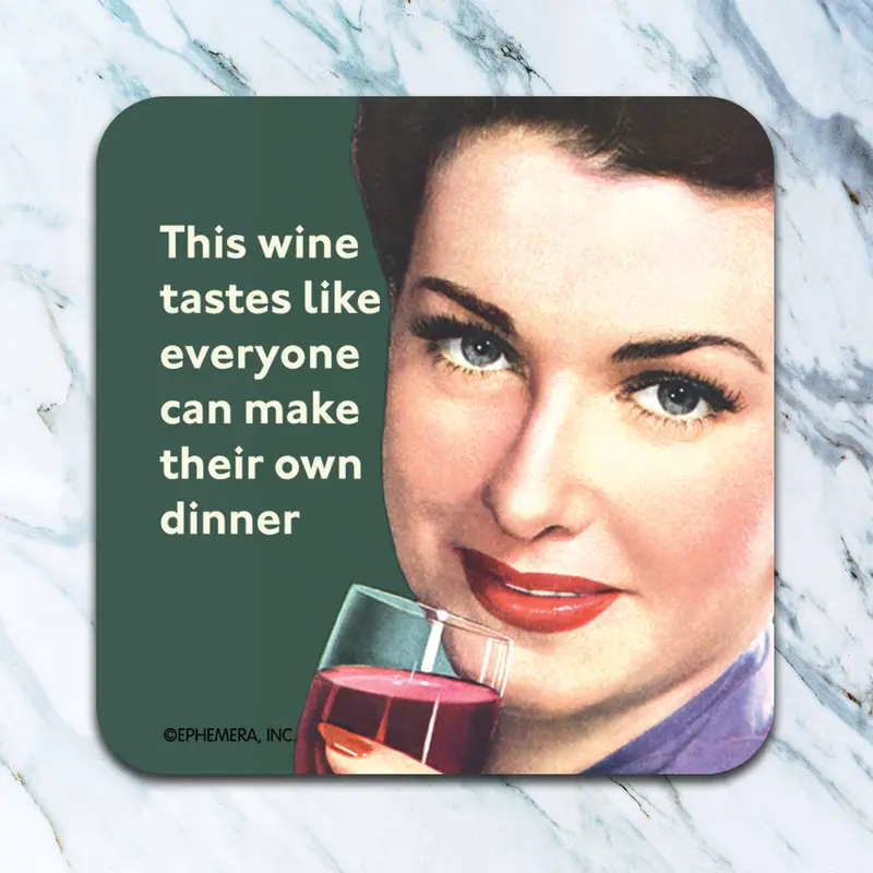 This Wine Tastes Like… Coaster – Interactive Fill-In-The-Blank Ceramic Drink Mat 1