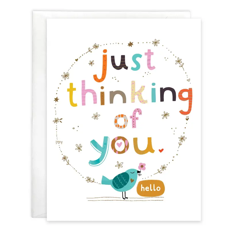 Thoughtful Songbird Thinking Of You Card By Gina B Designs 1