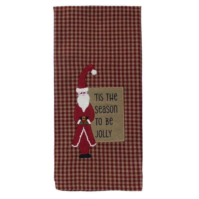 Tis The Season Santa Kitchen Towel By Home Collections By Raghu 1