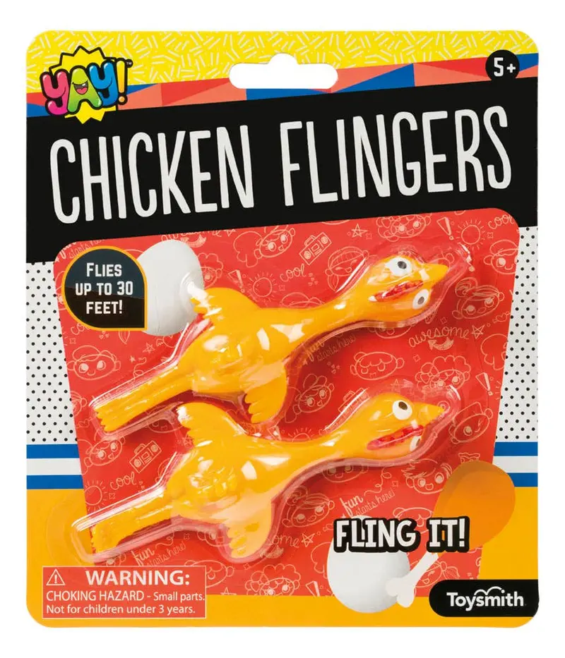 Toysmith Yay! Chicken Flingers – Spring-Powered Impulse Toy 1