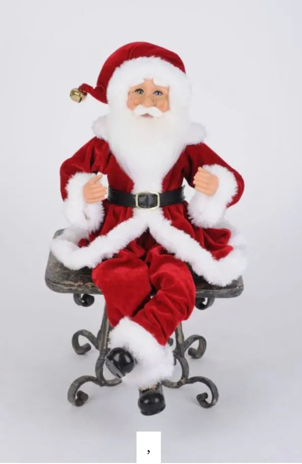 Traditional Poseable Santa Doll For Holiday Display 1